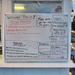 Garside's Ice Cream - Menu - end of summer 2026