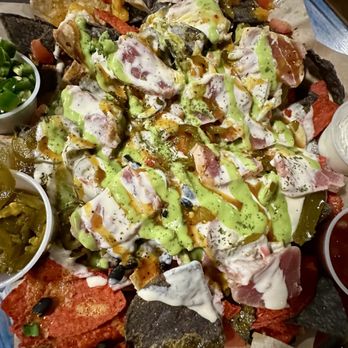 Nokomo's Sunset Hut - Ahí Tuna Nachos - Seafood Near Me - Nokomis, Florida Nokomo's Sunset Hut - Ahí Tuna Nachos - Seafood Near Me - Nokomis, Florida