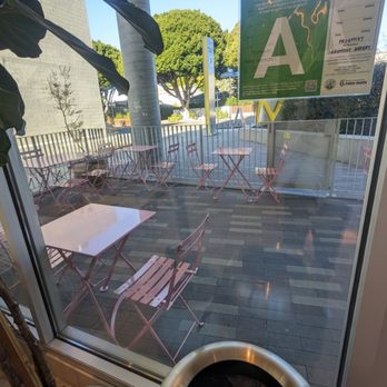 Chaumont - View from inside towards outdoor seating - Bakeries Near Me - Santa Monica, California Chaumont - View from inside towards outdoor seating - Bakeries Near Me - Santa Monica, California