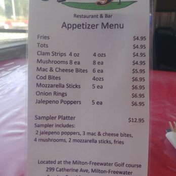 The Upper 9 - Appetizer menu - Bars Near Me - Milton-Freewater, Oregon