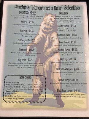Menu photo 4 Glacier's Edge Cafe Babb, MT Menu photo 4 Glacier's Edge Cafe Babb, MT
