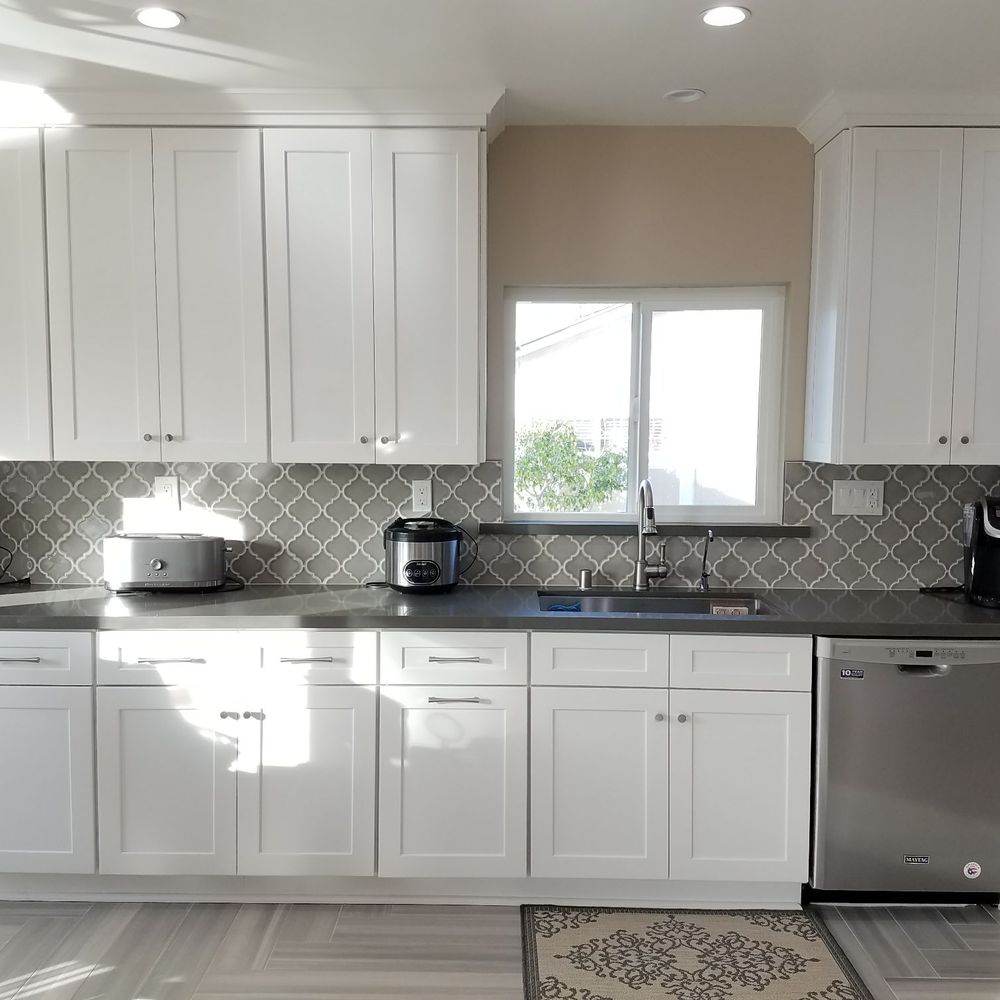 Serpas Building and Remodeling - Molding added to cabinet --looks custom! - Kitchen & Bath Near Me - Glendora, California Serpas Building and Remodeling - Molding added to cabinet --looks custom! - Kitchen & Bath Near Me - Glendora, California