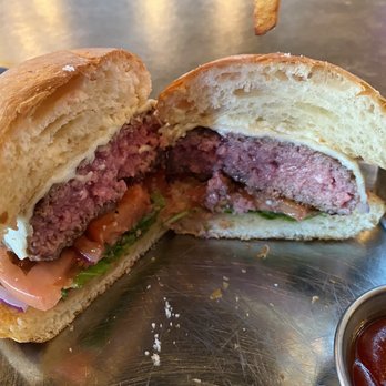 A&B Burgers - A Burger medium rare - Burgers Near Me - Beverly, Massachusetts A&B Burgers - A Burger medium rare - Burgers Near Me - Beverly, Massachusetts