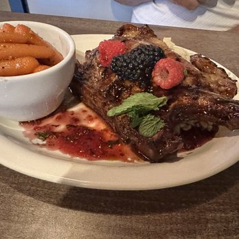 Rail Spike Steaks - Bone in pork chop with fried carrots - Steakhouses Near Me - Tazewell, Tennessee Rail Spike Steaks - Bone in pork chop with fried carrots - Steakhouses Near Me - Tazewell, Tennessee