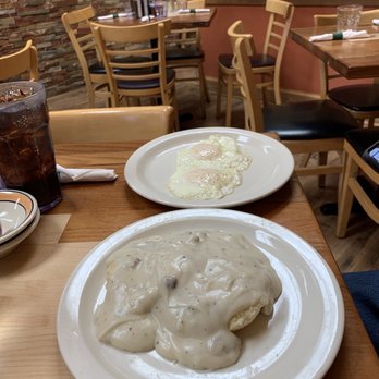 Santa Fe Cafe - Biscuits and gravy, two over medium eggs - Breakfast & Brunch Near Me - Overland Park, Kansas