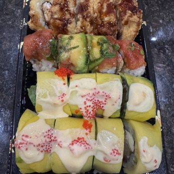 Sushi On Tatum - From top to bottom- California tempura roll, Tucson roll and ultimate roll - Sushi Bars Near Me - Phoenix, Arizona Sushi On Tatum - From top to bottom- California tempura roll, Tucson roll and ultimate roll - Sushi Bars Near Me - Phoenix, Arizona