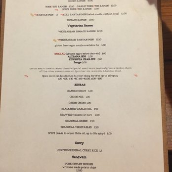 Junpuu - Menu as of March 2019 - Ramen Near Me - Honolulu, Hawaii Junpuu - Menu as of March 2019 - Ramen Near Me - Honolulu, Hawaii