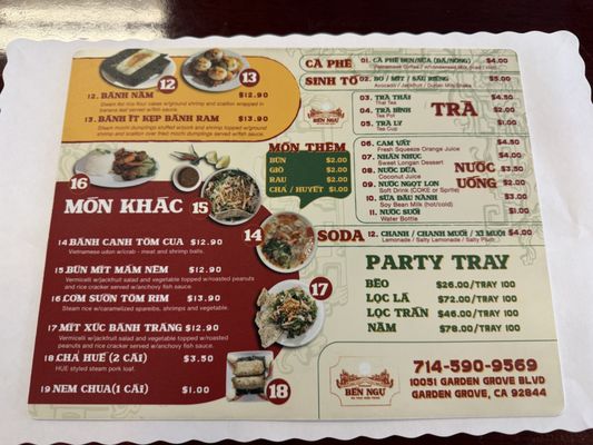 Menu photo 8 Ben Ngu Garden Grove, CA