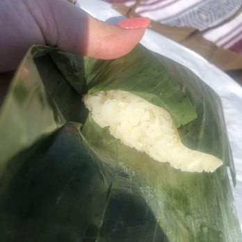 Sticky Rice - Sticky rice wrapped in banana leaf SO COOL!! Kept it moist and warm - Thai Near Me - Lewes, Delaware