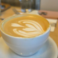 Canadian latte with maple syrup