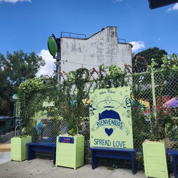 Habana Outpost - Outside gate for outdoor seating area - Cuban Near Me - Brooklyn, New York