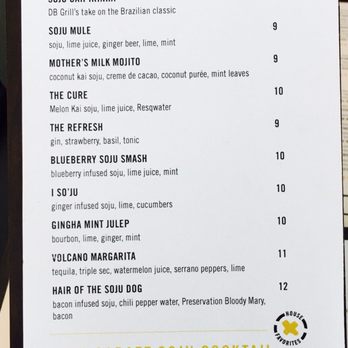 DB Grill - Best side of the drink menu - New American Near Me - Kapolei, Hawaii