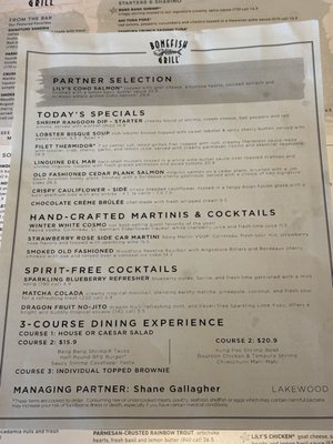 Menu photo 2 Bonefish Grill Lakewood, CO Menu photo 2 Bonefish Grill Lakewood, CO