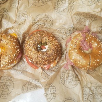 Blazing Bagels - Ham, egg & cheese breakfast bagel, Zoe Zuckerman (lox), Emma Einstein (corned beef). IG: @take.a.bite.with.me - Bakeries Near Me - Redmond, Washington Blazing Bagels - Ham, egg & cheese breakfast bagel, Zoe Zuckerman (lox), Emma Einstein (corned beef). IG: @take.a.bite.with.me - Bakeries Near Me - Redmond, Washington