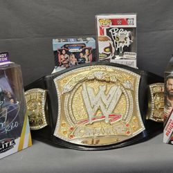 WWE figures, belts, cards and certified autographs