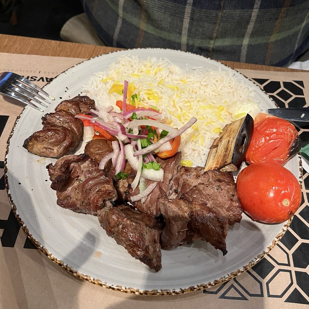 LavShash Kebab Restaurant - Beef tenderloin with rice & vegetables - Mediterranean Near Me - Pasadena, California LavShash Kebab Restaurant - Beef tenderloin with rice & vegetables - Mediterranean Near Me - Pasadena, California