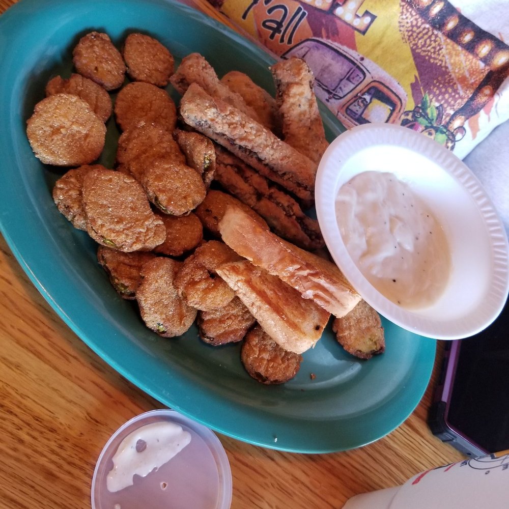 Dairy Palace - Steak fingers with gravy and fries pickles. - Burgers Near Me - Canton, Texas Dairy Palace - Steak fingers with gravy and fries pickles. - Burgers Near Me - Canton, Texas
