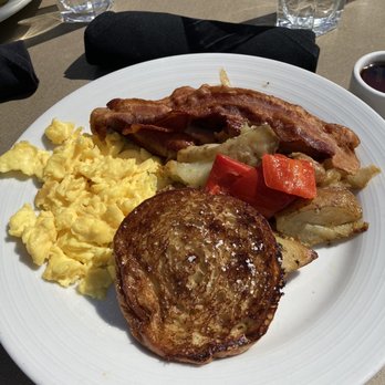 North Harbor Club - French toast breakfast. They used a bun to make the French Toast. - New American Near Me - Davidson, North Carolina North Harbor Club - French toast breakfast. They used a bun to make the French Toast. - New American Near Me - Davidson, North Carolina