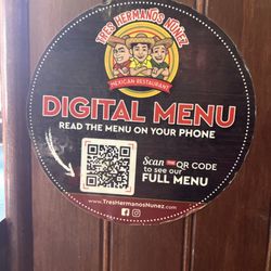 Tres Hermanos - The hands free menu