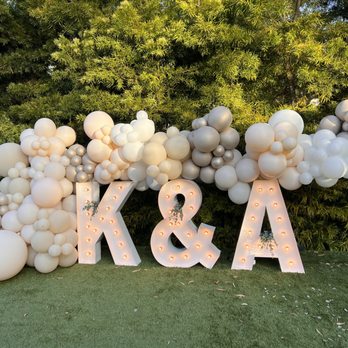 Amity Decor - Engagement setup with marquee letters. - Balloon Services Near Me Amity Decor - Engagement setup with marquee letters. - Balloon Services Near Me