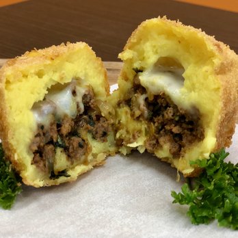 OBRA HandBakery - Potato Ball filled with ground beef and mozzarella cheese, coated with panko. - Latin American Near Me - Long Beach, California