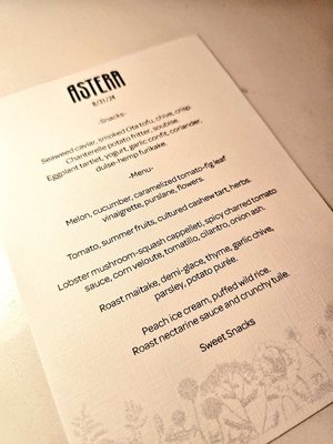 Menu photo 4 Astera Portland, OR