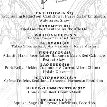 The Blind Pig - Small bites menu - Cocktail Bars Near Me - White Plains, New York The Blind Pig - Small bites menu - Cocktail Bars Near Me - White Plains, New York