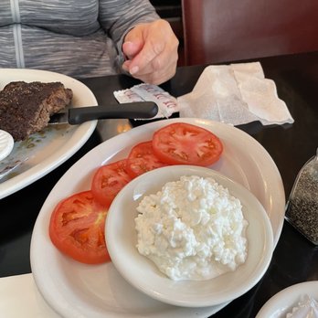 Russell's - Remainder of low carb hamburger patty plate! - American Near Me - Pasadena, California