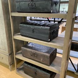 Restoration Hardware Outlet - Haven't seen the metal luggage cases before!