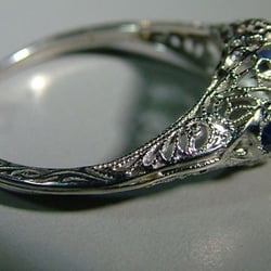 Antiques & Fine Jewelry by Pamela - stunning work on this 1920's engagement ring