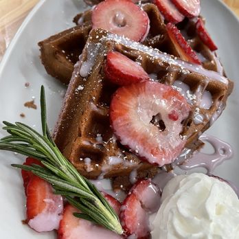 The Breeze Cafe - Ube waffles 3/5 - Breakfast & Brunch Near Me - Newark, California The Breeze Cafe - Ube waffles 3/5 - Breakfast & Brunch Near Me - Newark, California
