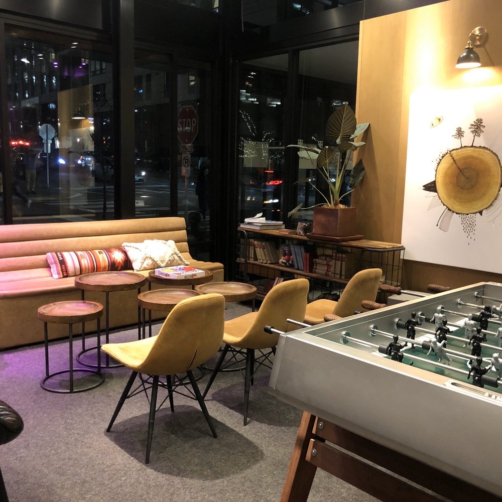 Moxy Seattle Downtown - Lobby area - Hotels Near Me - Seattle, Washington