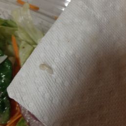 Dirty fingernail in Chef Salad