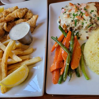 Catch - fish & chips and calamari steak...good calamari...fish batter was too soggy - Seafood Near Me - Carmel, California