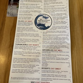 Taqueria Tsunami - Menu - March 2022 - Asian Fusion Near Me - Athens, Georgia Taqueria Tsunami - Menu - March 2022 - Asian Fusion Near Me - Athens, Georgia
