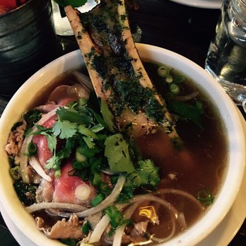 Ginger and Lemongrass - Beef Pho with Bone Marrow ($14.00) - Vietnamese Near Me - Whitestone, New York Ginger and Lemongrass - Beef Pho with Bone Marrow ($14.00) - Vietnamese Near Me - Whitestone, New York
