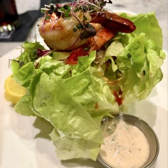 Toulouse Cafe and Bar - Salad Louis boston lettuce heart, avocado, cherry tomato, and jumbo shrimp in louis dressing - French Near Me - Houston, Texas Toulouse Cafe and Bar - Salad Louis boston lettuce heart, avocado, cherry tomato, and jumbo shrimp in louis dressing - French Near Me - Houston, Texas