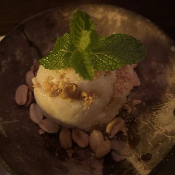 Kam Rai Thai - Coconut ice cream with peanuts - Cocktail Bars Near Me - Astoria, New York Kam Rai Thai - Coconut ice cream with peanuts - Cocktail Bars Near Me - Astoria, New York