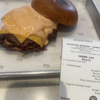 Hearthly Burger - the Cheeseburger - Double with OG Sauce and one slice extra cheese - Burgers Near Me - Shrewsbury, New Jersey Hearthly Burger - the Cheeseburger - Double with OG Sauce and one slice extra cheese - Burgers Near Me - Shrewsbury, New Jersey