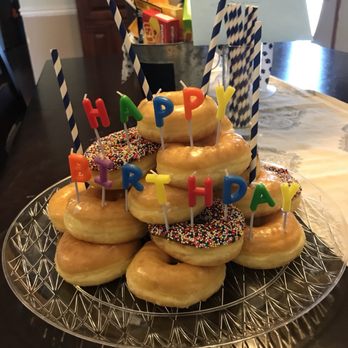 Donut Palace - Birthday cake I made from donuts! - Donuts Near Me - Murfreesboro, Tennessee