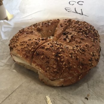 Main Street Bagel Deli - Everything Bagel with Cream Cheese - Delis Near Me - Fairfax, Virginia
