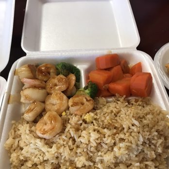 Bonfire Grill - Shrimp and Scallops Hibachi with sweet carrots - Fast Food Near Me - Brandon, Mississippi