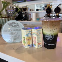 Jade Milk Tea with a shot of espresso Or Green Thai Milk Tea