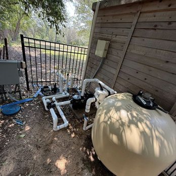 Legacy Pool & Spa - We work on all pool and hot tub equipment. This job we replaced the filter media, main pump and general plumbing. - Pool & Hot Tub Service Near Me - Luling, Texas
