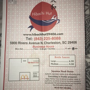 Hibachi Hut - She handed me a menu with our food. - Japanese Near Me - North Charleston, South Carolina Hibachi Hut - She handed me a menu with our food. - Japanese Near Me - North Charleston, South Carolina