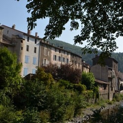 Auberge cevenole - The view from the dining room down the river.