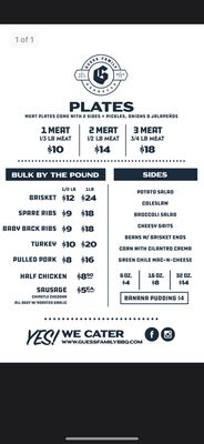 Menu photo 2 Guess Family Barbecue Waco, TX Menu photo 2 Guess Family Barbecue Waco, TX