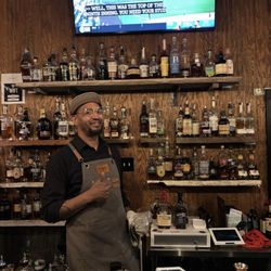 Bourbon Speaks - Bartender Alex showing love at the bar