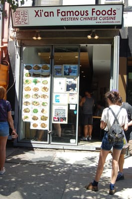 Photo of Xi'an Famous Foods - New York, NY, US. Xi'an Famous Foods serves up burgers on opening day