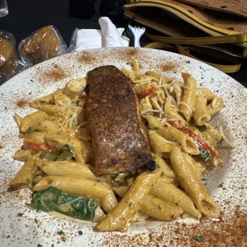 Next Phaze Cafe - Bayou Pasta with Salmon! - Cafes Near Me - Baltimore, Maryland